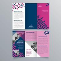 Tri-fold brochure template Minimalistic geometric design for corporate and business. Creative concept brochure vector template.