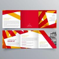 Tri-fold brochure template Minimalistic geometric design for corporate and business. Creative concept brochure vector template.