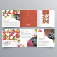 Tri-fold brochure template Minimalistic geometric design for corporate and business. Creative concept brochure vector template.