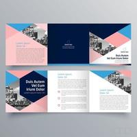 Tri-fold brochure template Minimalistic geometric design for corporate and business. Creative concept brochure vector template.