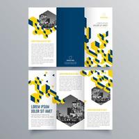 Tri-fold brochure template Minimalistic geometric design for corporate and business. Creative concept brochure vector template.
