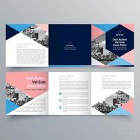 Tri-fold brochure template Minimalistic geometric design for corporate and business. Creative concept brochure vector template.