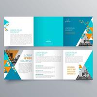 Tri-fold brochure template Minimalistic geometric design for corporate and business. Creative concept brochure vector template.