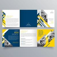 Tri-fold brochure template Minimalistic geometric design for corporate and business. Creative concept brochure vector template.