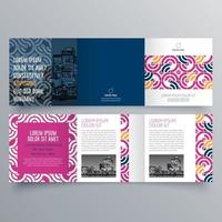 Tri-fold brochure template Minimalistic geometric design for corporate and business. Creative concept brochure vector template.