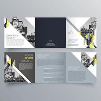 Tri-fold brochure template Minimalistic geometric design for corporate and business. Creative concept brochure vector template.