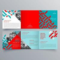 Tri-fold brochure template Minimalistic geometric design for corporate and business. Creative concept brochure vector template.