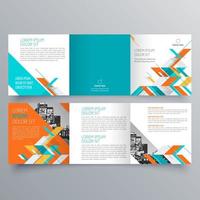 Tri-fold brochure template Minimalistic geometric design for corporate and business. Creative concept brochure vector template.