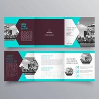 Tri-fold brochure template Minimalistic geometric design for corporate and business. Creative concept brochure vector template.