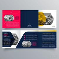 Tri-fold brochure template Minimalistic geometric design for corporate and business. Creative concept brochure vector template.