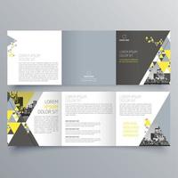 Tri-fold brochure template Minimalistic geometric design for corporate and business. Creative concept brochure vector template.