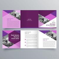 Tri-fold brochure template Minimalistic geometric design for corporate and business. Creative concept brochure vector template.