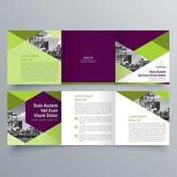 Tri-fold brochure template Minimalistic geometric design for corporate and business. Creative concept brochure vector template.