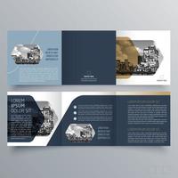 Tri-fold brochure template Minimalistic geometric design for corporate and business. Creative concept brochure vector template.