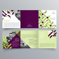 Tri-fold brochure template Minimalistic geometric design for corporate and business. Creative concept brochure vector template.