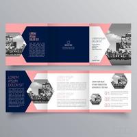 Tri-fold brochure template Minimalistic geometric design for corporate and business. Creative concept brochure vector template.