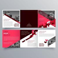 Tri-fold brochure template Minimalistic geometric design for corporate and business. Creative concept brochure vector template.