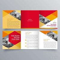 Tri-fold brochure template Minimalistic geometric design for corporate and business. Creative concept brochure vector template.