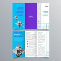 diseño geométrico minimalista de plantilla de folleto tríptico para empresas y negocios. plantilla de vector de folleto de concepto creativo.