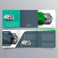 Tri-fold brochure template Minimalistic geometric design for corporate and business. Creative concept brochure vector template.