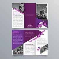 Tri-fold brochure template Minimalistic geometric design for corporate and business. Creative concept brochure vector template.