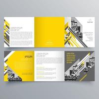 Tri-fold brochure template Minimalistic geometric design for corporate and business. Creative concept brochure vector template.