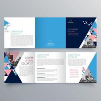 Tri-fold brochure template Minimalistic geometric design for corporate and business. Creative concept brochure vector template.