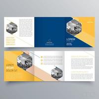 Tri-fold brochure template Minimalistic geometric design for corporate and business. Creative concept brochure vector template.