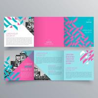 Tri-fold brochure template Minimalistic geometric design for corporate and business. Creative concept brochure vector template.