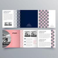 Tri-fold brochure template Minimalistic geometric design for corporate and business. Creative concept brochure vector template.