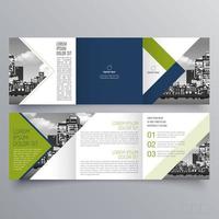 Tri-fold brochure template Minimalistic geometric design for corporate and business. Creative concept brochure vector template.