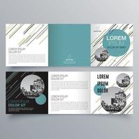 Tri-fold brochure template Minimalistic geometric design for corporate and business. Creative concept brochure vector template.