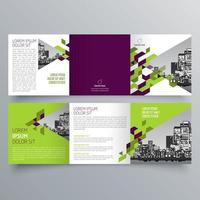 Tri-fold brochure template Minimalistic geometric design for corporate and business. Creative concept brochure vector template.