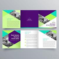 Tri-fold brochure template Minimalistic geometric design for corporate and business. Creative concept brochure vector template.