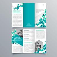 Tri-fold brochure template Minimalistic geometric design for corporate and business. Creative concept brochure vector template.