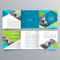 Tri-fold brochure template Minimalistic geometric design for corporate and business. Creative concept brochure vector template.