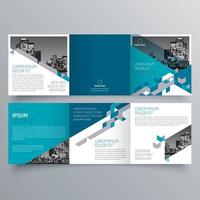 Tri-fold brochure template Minimalistic geometric design for corporate and business. Creative concept brochure vector template.