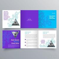 Tri-fold brochure template Minimalistic geometric design for corporate and business. Creative concept brochure vector template.