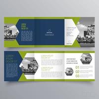 Tri-fold brochure template Minimalistic geometric design for corporate and business. Creative concept brochure vector template.