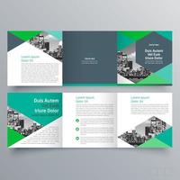 Tri-fold brochure template Minimalistic geometric design for corporate and business. Creative concept brochure vector template.