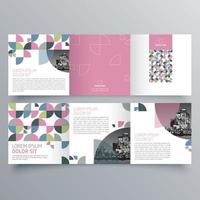 Tri-fold brochure template Minimalistic geometric design for corporate and business. Creative concept brochure vector template.