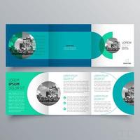 Tri-fold brochure template Minimalistic geometric design for corporate and business. Creative concept brochure vector template.