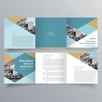 Tri-fold brochure template Minimalistic geometric design for corporate and business. Creative concept brochure vector template.