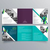 Tri-fold brochure template Minimalistic geometric design for corporate and business. Creative concept brochure vector template.