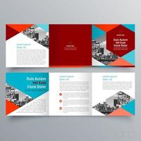 Tri-fold brochure template Minimalistic geometric design for corporate and business. Creative concept brochure vector template.