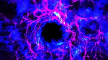 effetto di energia magica vortice di fuoco su un'animazione di sfondo nero video