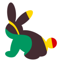 silhouette d'une tête de lapin png