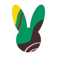 Silhouette of a rabbit head png