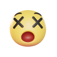 förvirrad emoji 3d-illustration png