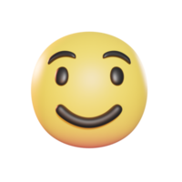 visage légèrement souriant illustration 3d emoji